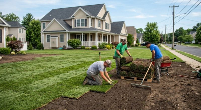 Yard Sod Installation in Rockwall, TX